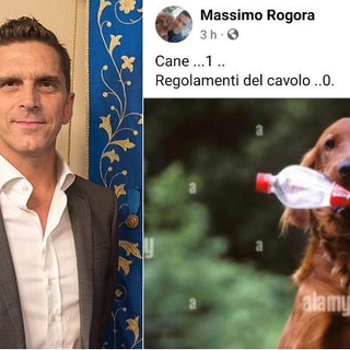 Massimo Rogora e il post con il cane