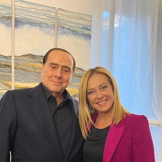 La foto dell'incontro odierno pubblicata sui social da Berlusconi