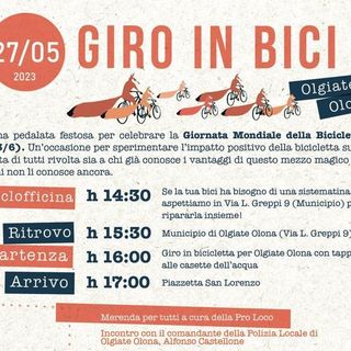 Sabato tutti in bici per le vie di Olgiate