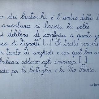 La scritta sul Pro Patria Museum