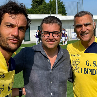 Andrea Cassani con Marco Parolo e Beppe Bergomi