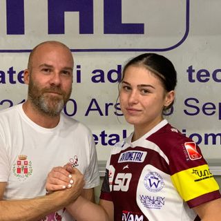 Alessia Zizzo con coach Onelli. Sotto: bentornato a Savini e Saitta