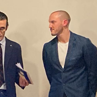 Giovanni Castiglioni (a sinistra) in una serata Panathlon con Stefano Rossini (Pro Patria Ginnastica) e l'ex presidente Massimo Tosi