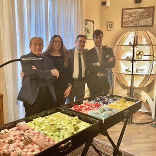 Da sinistra Bruno e Alessandra Ceccuzzi, Simone Cugnach e Andrea Cascio