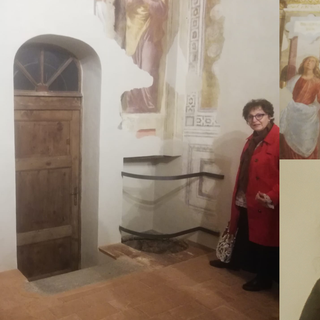 Ginetto Grilli guida nella Chiesa, la gente accorre per concerto e affreschi. La vicesindaco Maffioli