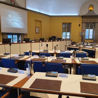 La sala consiliare di Busto Arsizio