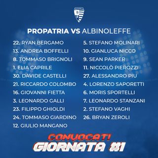Pro Patria- Albinoleffe: ecco i 21 convocati