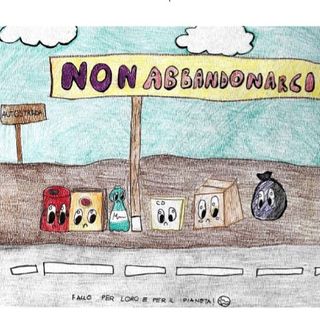 I disegni degli alunni diventano dei manifesti contro l'abbandono dei rifiuti