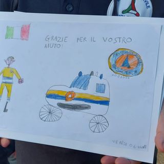 Un disegno commovente dei bambini diffuso dalla Regione Emilia Romagna