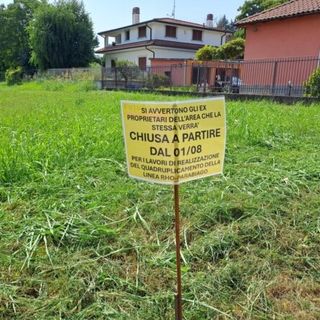 Un cartello sui lavori a Vanzago, dal sito del Comune