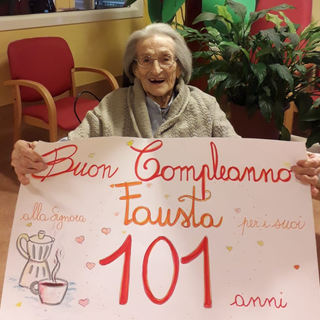 Fausta Castiglioni festeggiata all'istituto La Provvidenza