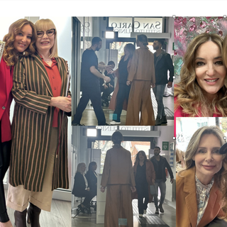 Il corto girato al San Carlo. A sinistra Manuela Carnini con Didi Leoni, a destra con Sara Tosi e Annamaria Malipiero