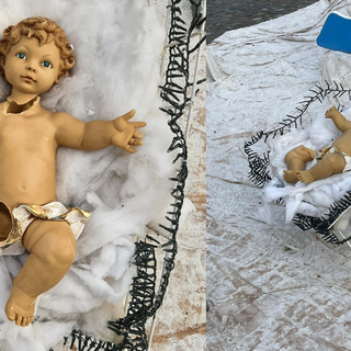 Un altro colpo al cuore: la statua di Gesù distrutta da bambini