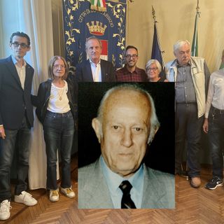 La conferenza stampa di presentazione del premio Giancarlo Castiglioni - nella foto piccola - a Carmen Galli