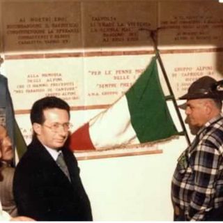 Giovanni Bianchi in una foto degli alpini
