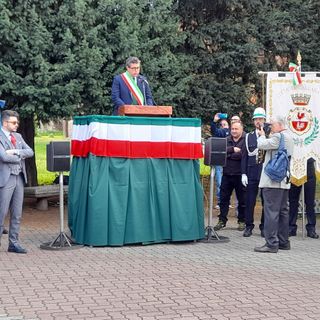 Il sindaco, Andrea Cassani, 25 aprile 2023