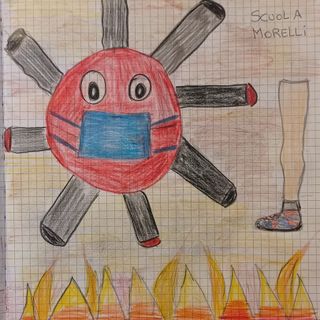 Il concorso del comune accende la fantasia dei bambini. Vince la  Giöbia di Davide che prende a calci il Covid