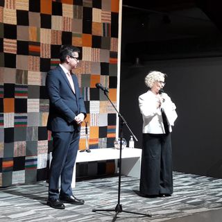 La direttrice del Maga, Emma Zanella, e il sindaco di Gallarate, Andrea Cassani