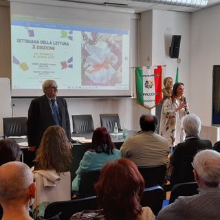 Vito Ilacqua e Claudia Mazzetti alla presentazione della &quot;Settimana della lettura&quot;