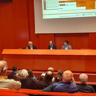 Da sinistra, l'architetto Bilanzone, l'assessore Loschiavo e l'ingegner Rossi