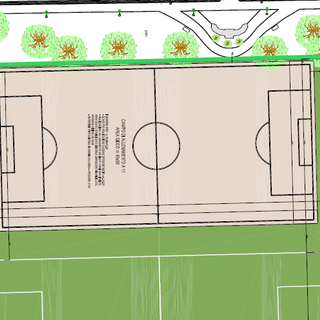 Un'immagine dell'ampliamento previsto al campo di calcio comunale