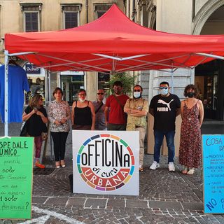 Officina di cura urbana in piazza a Gallarate contro l'ospedale unico