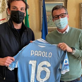 Marco Parolo dal sindaco di Gallarate, Andrea Cassani