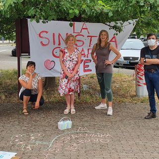 Il gruppo della Sinistra Chiara con, al centro, Chiara Guzzo