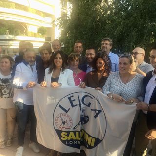 I candidati della Lega con i vertici e Antonelli, e la lista