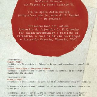 La locandina dell'appuntamento in Galleria Boragno a Busto
