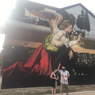 L'inaugurazione dell'affresco a Lonate Pozzolo