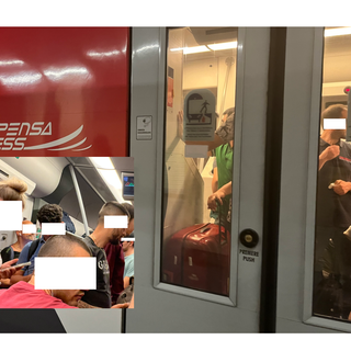 Nella foto piccola lo stato del 16.55 ieri da Milano, in quella grande la situazione a Busto