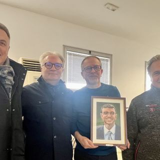 Il quadro di Marco donato all'amministrazione