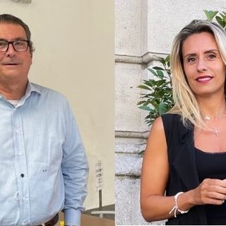 Giuseppe De Bernardi Martignoni e Francesca Caruso. Sotto, Salvatore Marino