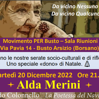 Movimento Per Busto dedica un incontro ad Alda Merini