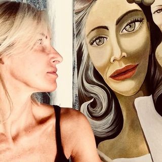 Michela Pastori, live painting al Castello Visconteo di Legnano
