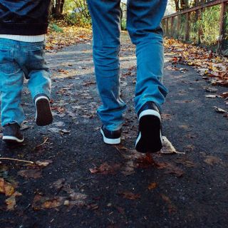 In marcia con papà per festeggiarlo