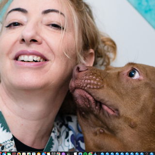 La dottoressa Pais con l'adorabile Palla