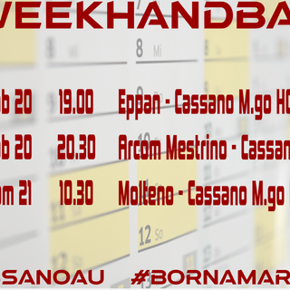 Pallamano Cassano, un weekend caldo