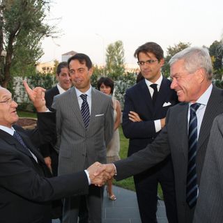 Pasotti in una foto con il presidente nazionale Sangalli