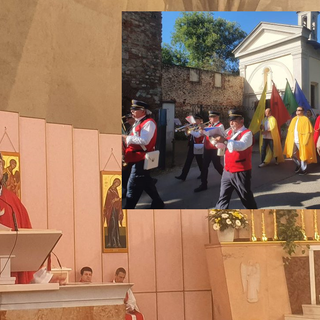 FOTO. L’abbraccio di Beata Giuliana al nuovo parroco don Musazzi: «Sarà bello camminare insieme»
