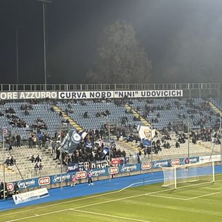 Lo stadio Piola durante un derby con la Pro Patria