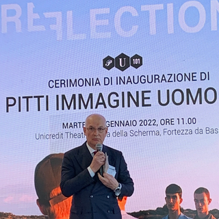 Sergio Tamborini all'inaugurazione di Pitti