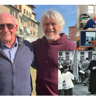 Riccardo Reguzzoni con Sandro Meraviglia e immerso nei ricordi all'Ardor