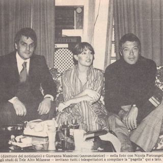 Romussi e Massironi con Nicola Pietrangeli, foto da una pagina de La Spinta