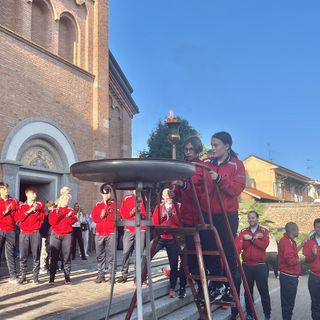 L'arrivo della fiaccola lo scorso settembre