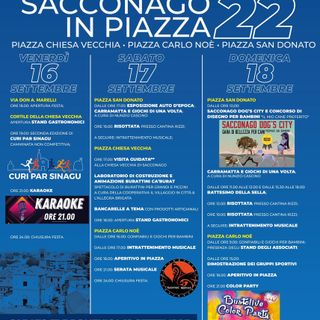 Sacconago torna in piazza. E ci resta per tre giorni