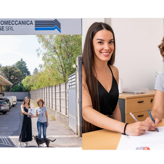 La vicepresidente della Pro Stefania Salmerigo firma l'accordo con Roberta Sgueglia - Elettromeccanica Bustese