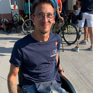 Samuele  Castiglioni (foto da Facebook) già vittorioso nel nuoto e ora nel ciclismo, partirà con Obiettivo3