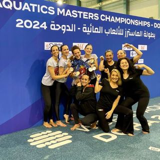 Busto Nuoto, oro mondiale al duo master sincro Milena Marcante e Stefania Gallazzi